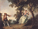 The Swing c1735 - Nicolas Lancret reproduction oil painting