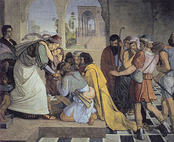 Joseph Reveals himself to his Brothers c1816 - Peter von Cornelius reproduction oil painting