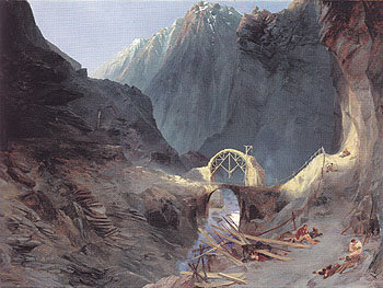 Devils Bridge c1830 - Karl Blechen reproduction oil painting