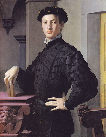 Portrait of a Young Man c1540 - Agnolo Bronzino reproduction oil painting