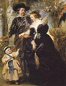 Rubens His Wife Helena Fourment and Their Son Peter Paul c1639 - Peter Paul Rubens reproduction oil painting