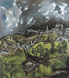 View of Toledo c1597 - El Greco reproduction oil painting