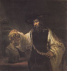 Aristotle with a Bust of Homer 1653 - Rembrandt Van Rijn reproduction oil painting