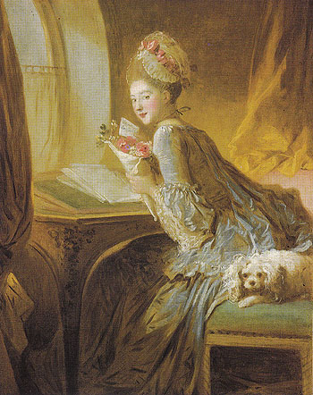 The Love Letter 1770 - Jean-Honore Fragonard reproduction oil painting