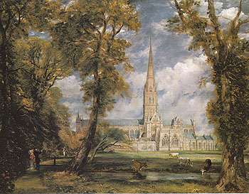 Salisbury Cathedral from the Bishops Grounds c1825 - John Constable reproduction oil painting