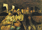 The Third Class Carriage c1860 - Honore Daumier reproduction oil painting