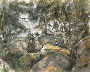Rocks in the Forest c1893 - Paul Cezanne reproduction oil painting