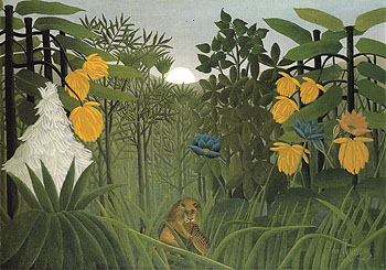 The Repast of the Lion c1907 - Henri Rousseau reproduction oil painting