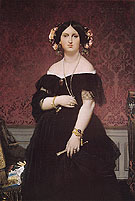 Madame Paul Sigisbert Moitessier 1851 - Jean-Auguste-Dominique-Ingres reproduction oil painting