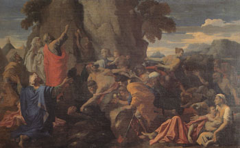 Moses Striking the Rock 1649 - Nicolas Poussin reproduction oil painting