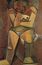 Seated Woman 1908 - Pablo Picasso reproduction oil painting