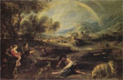 Landscape with a Rainbow 1630 - Peter Paul Rubens reproduction oil painting