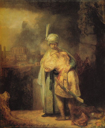 David and Jonathan 1642 - Rembrandt Van Rijn reproduction oil painting