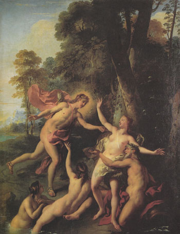 Apollo and Daphne - Jean Francois de Troy reproduction oil painting