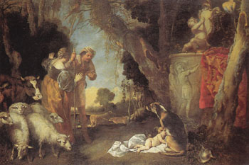 The Birth of King Cyrus - Antonio Maria Vassallo reproduction oil painting