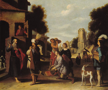 The Prophet Elisha and Naaman - Lambert Jacobsz reproduction oil painting