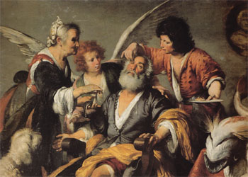 The Healing of Tobit c1635 - Bernardo Strozzi reproduction oil painting