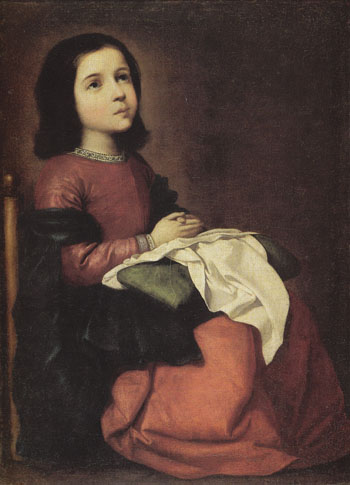 The Girlhood of the Virgin c1660 - Franciso De Zurbaran reproduction oil painting