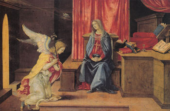 Annunciation - Filippino Lippi reproduction oil painting