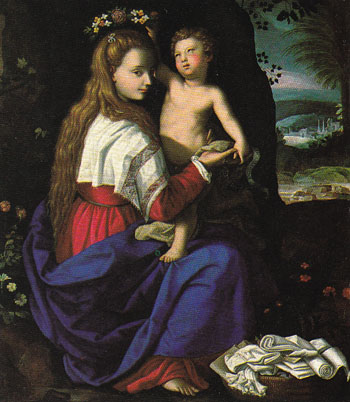Madonna and Child - Alessandro Allori reproduction oil painting