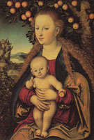 Madonna and Child Under an Apple Tree - Lucas Cranach reproduction oil painting