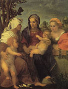 Madonna and Child with St Catherine St Elizabeth and JOhn the Baptist 1519 - Andrea Del Sarto reproduction oil painting