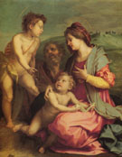 Holy Family with John the Baptist - Andrea Del Sarto reproduction oil painting