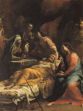 The Death of St Joseph c1712 - Giuseppe Maria Crespi reproduction oil painting