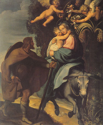 The Flight into Egypt - Bartolommeo Carducci reproduction oil painting