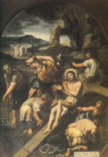 Christ Nailed to the Cross 1582 - Francisco Ribalta reproduction oil painting