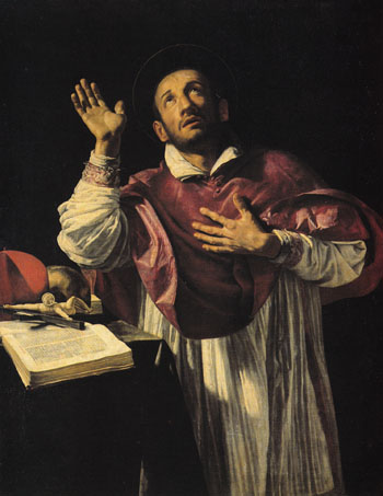 St Carlo Borromeo c1610 - Orazio Borgianni reproduction oil painting