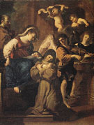 The Vision of St Francesca Romana - Giovanni Francesco Barbieri reproduction oil painting