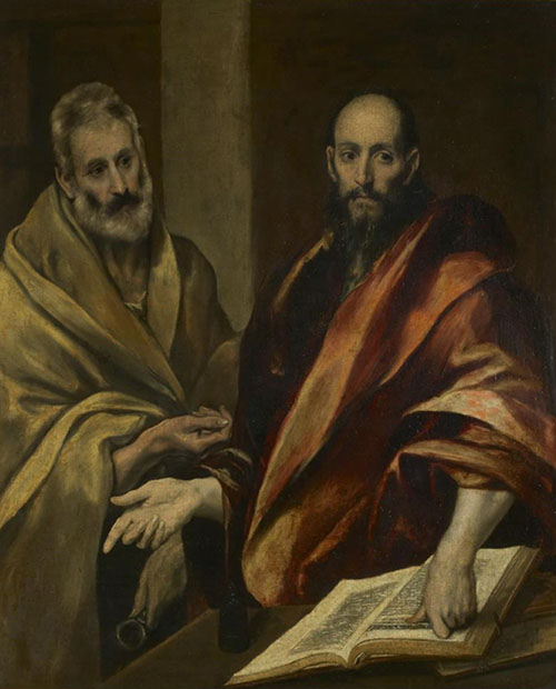 The Apostles Peter and Paul 1587 - El Greco reproduction oil painting