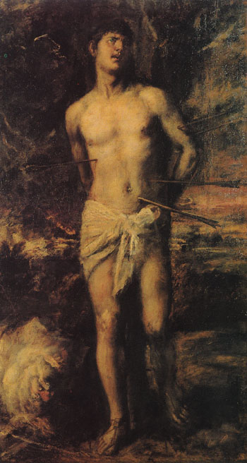 St Sebastian c1570 - Titian reproduction oil painting