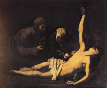 St Sebastian St Irene and St Lucila 1628 - Jusepe de Ribera reproduction oil painting