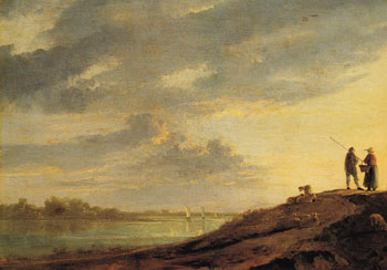 River Sunset - Aelbert Cuyp reproduction oil painting