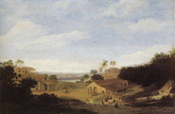 Sugar Plantation Brazil 1659 - Frans Post reproduction oil painting