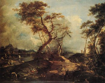 Landscape c1790 - Francesco Guardi reproduction oil painting