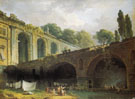 The Villa Madama near Rome 1760 - Hubert Robert reproduction oil painting