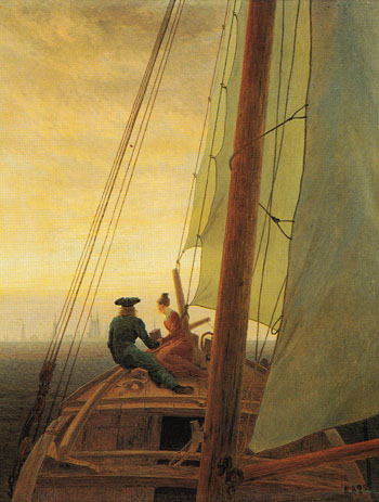 On a Sailing Ship - Caspar David Friedrich reproduction oil painting