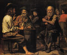 Peasants in a Tavern 1640 - Mathieu le Nain reproduction oil painting