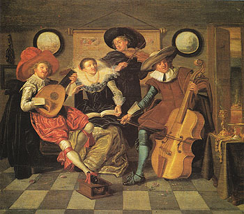 Musicale 1623 - Dirck Hals reproduction oil painting