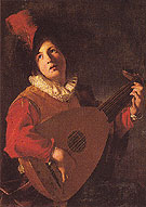 The Lute Player c1610 - Bartolomeo Manfredi