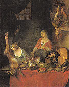 The Kitchen - Nicolas Lancret reproduction oil painting
