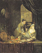 The Philandering Servant - Nicolas Lancret reproduction oil painting