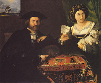 Husband and Wife c1543 - Lorenzo Lotto reproduction oil painting