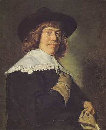 A Young Man with a Glove c1650 - Frans Hals reproduction oil painting