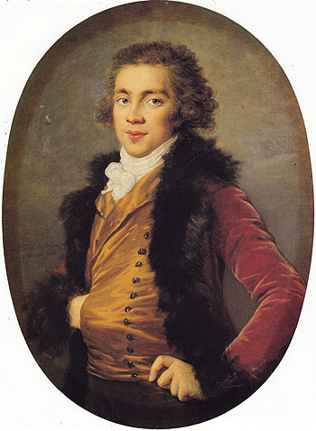 Baron G A Stroganov 1793 - Elisabeth Vigee Le Brun reproduction oil painting