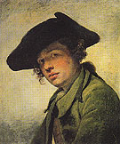 A Young Man in a Hat 1750 - Jean Baptiste Greuze reproduction oil painting