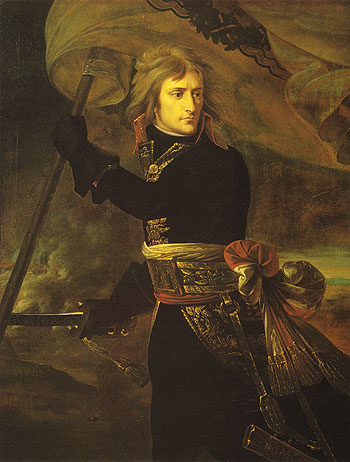 Napoleon Bonaparte on the Bridge at Arcole - Antoine Jean Gros reproduction oil painting